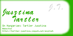 jusztina tartler business card